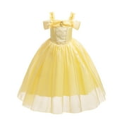 Girls Princess Costume Kids Off Shoulder Halloween Birthday Party Dress Up Clothes